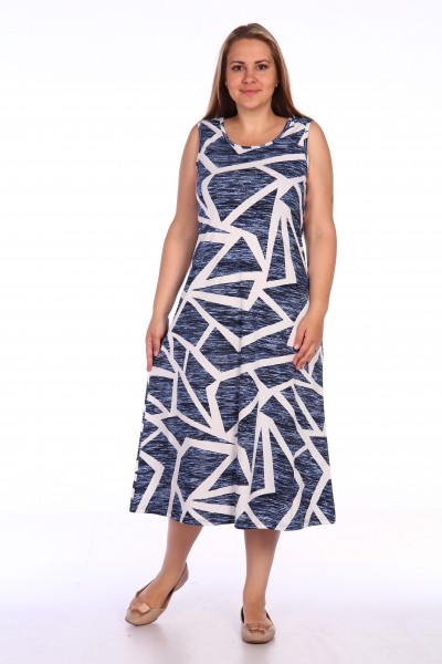 Сарафан кулирка "МЭРИ" С-370-абстракция