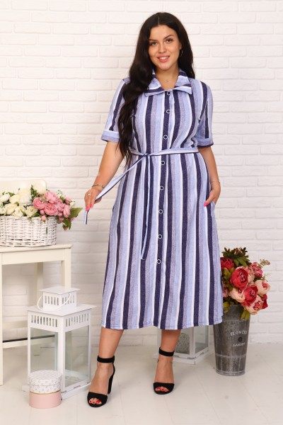 Платье кулирка Канзас П-515- синий