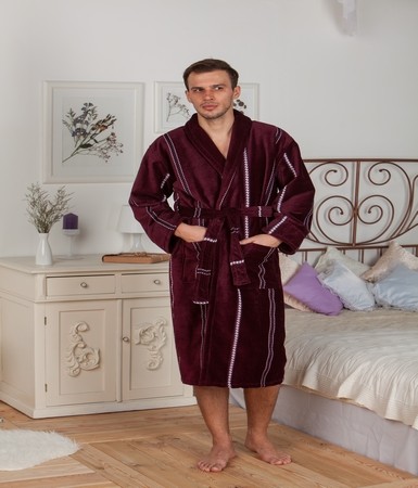 Халат мужской: махра-велюр