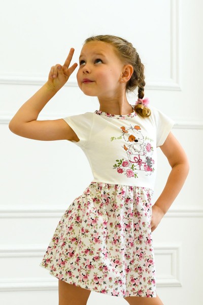 Платье кулирка "Розочка" П-430