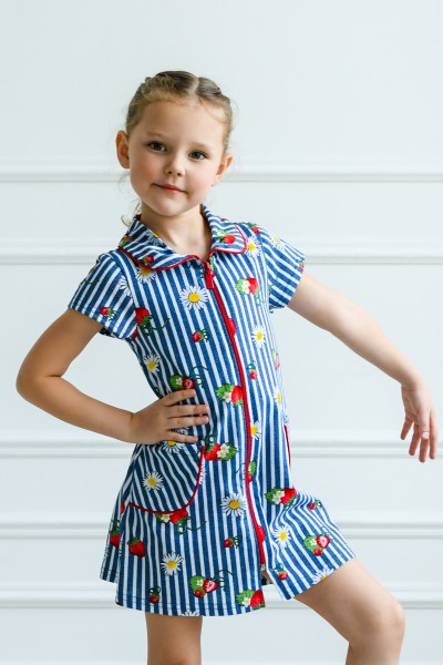 Халат детский кулирка "Ягодка " Х-424