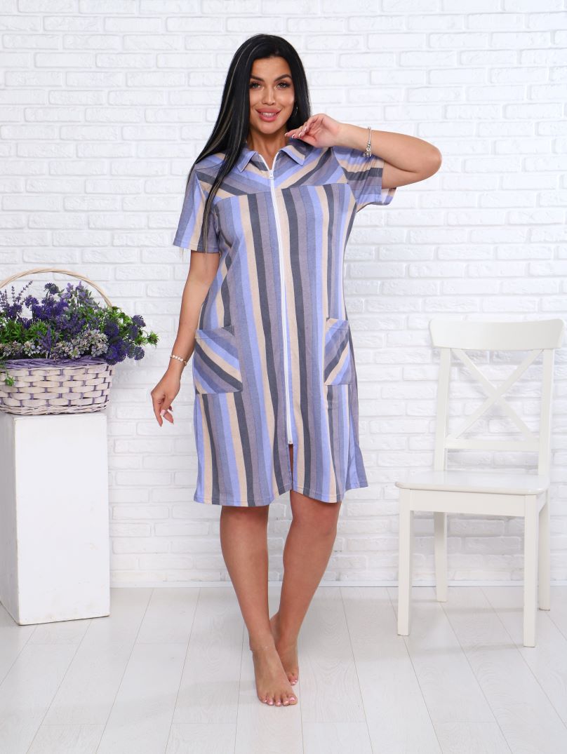 Халат кулирка АГАТА Х-620 голубой