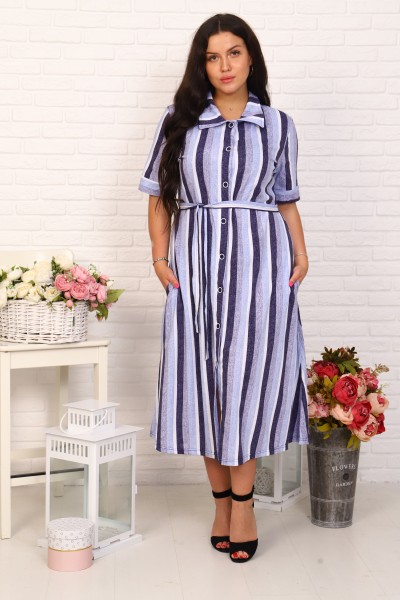 Платье кулирка Канзас П-515- синий