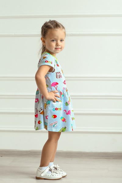 Платье детское кулирка Радуга П-442