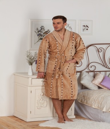 Халат мужской: махра-велюр
