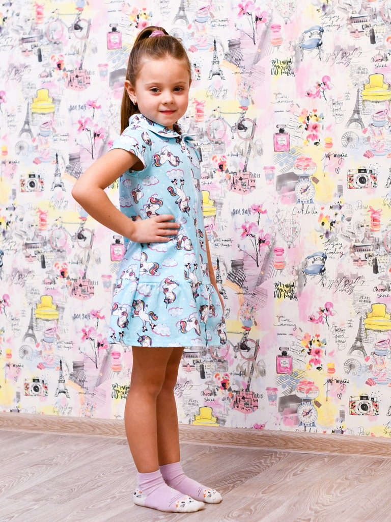 Халат детский кулирка Единорог Х-457