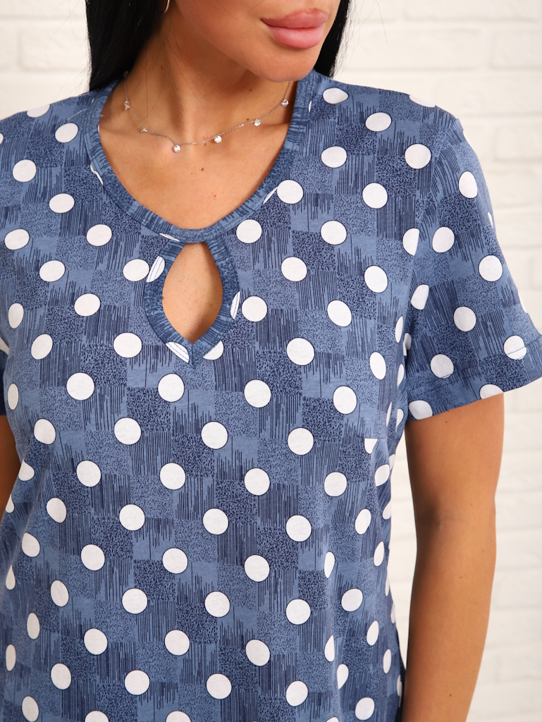 Платье кулирка ВИОЛА П-645-синий